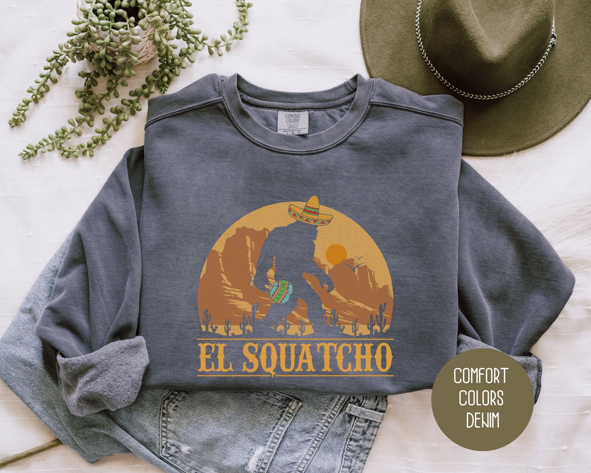 El Squatcho Comfort Colors Sweatshirt Sweatshirt CreativeSpecialTs