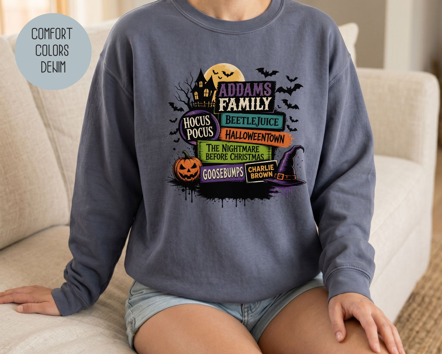 Halloween Movies Comfort Colors Sweatshirt Sweatshirt  CreativeSpecialTs