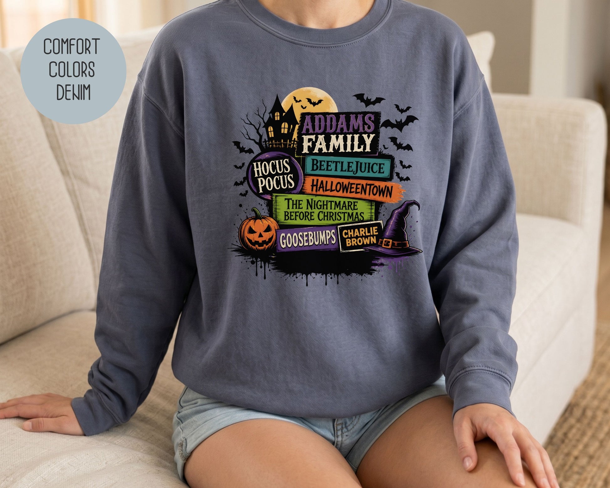 Halloween Movies Comfort Colors Sweatshirt Sweatshirt  CreativeSpecialTs