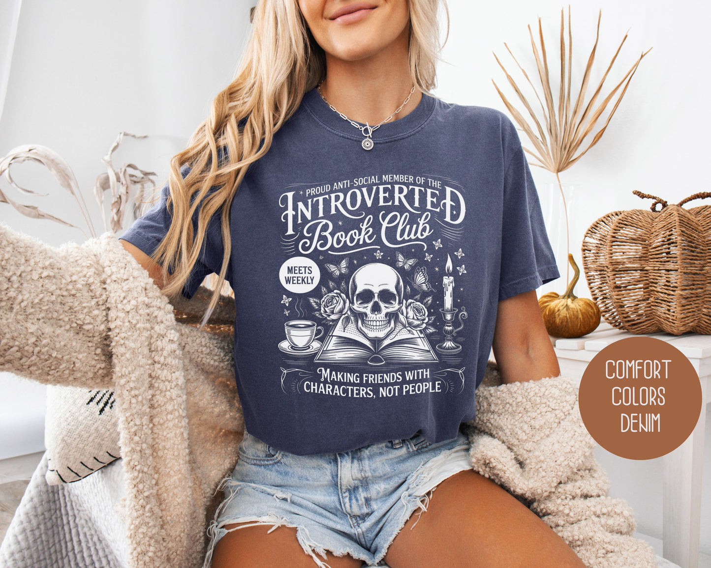 Anti-Social Member of Introverted Book Club Comfort Colors Shirt