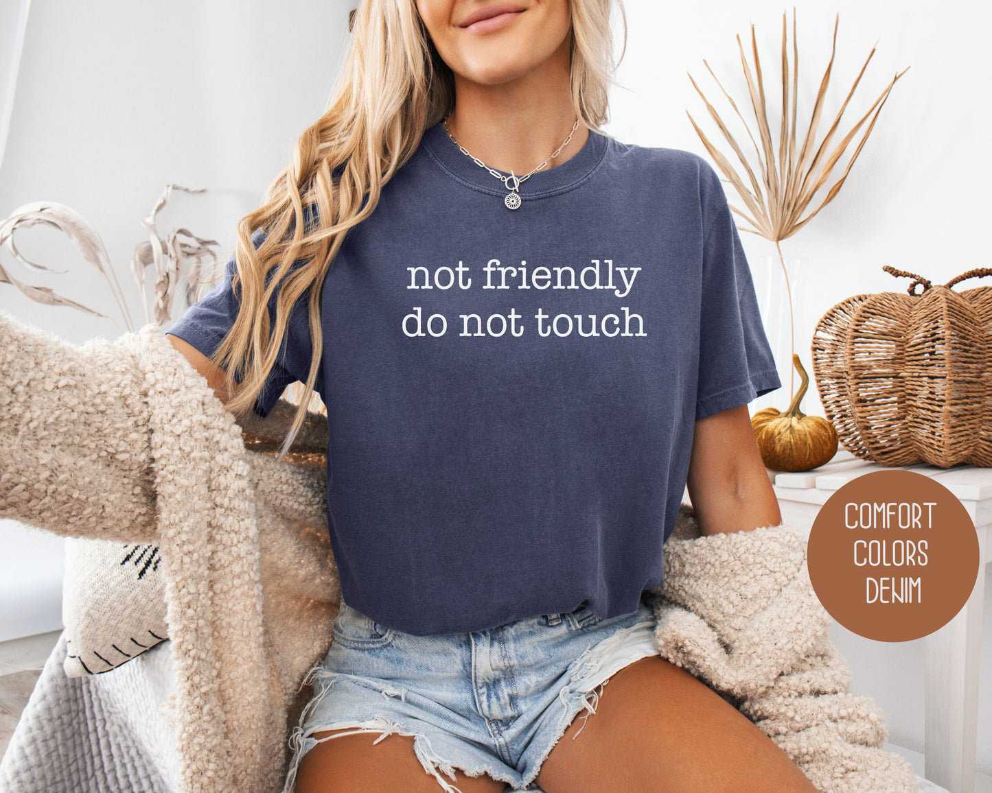 Not Friendly Do Not Touch Comfort Colors Shirt T-Shirt  CreativeSpecialTs