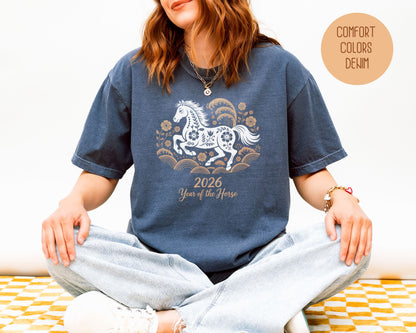 Year of the Horse 2026 Chinese New Year Comfort Colors Shirt T-Shirt  CreativeSpecialTs