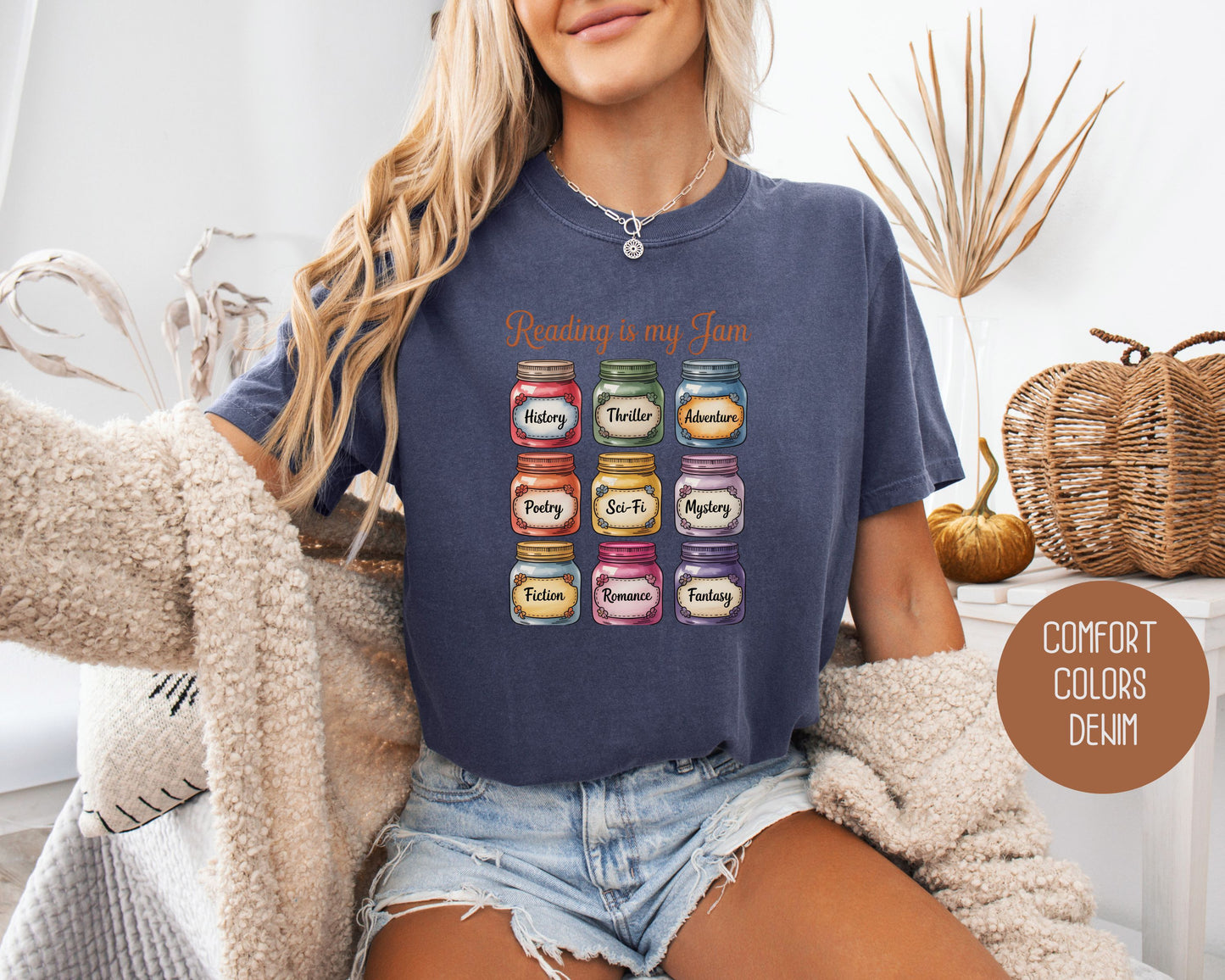 Reading is My Jam Comfort Colors Shirt
