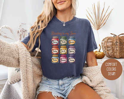 Reading is My Jam Comfort Colors Shirt