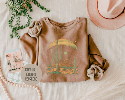 Desert Cactus Sunrise Vintage Sweatshirt