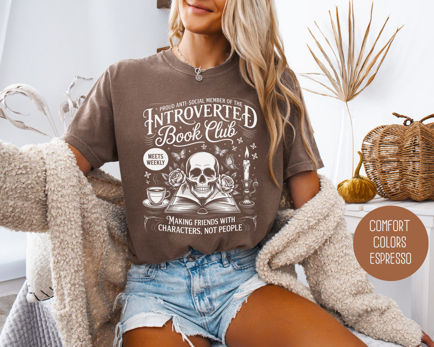 Anti-Social Member of Introverted Book Club Comfort Colors Shirt