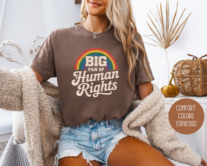 Big Fan of Human Rights Comfort Colors Shirt