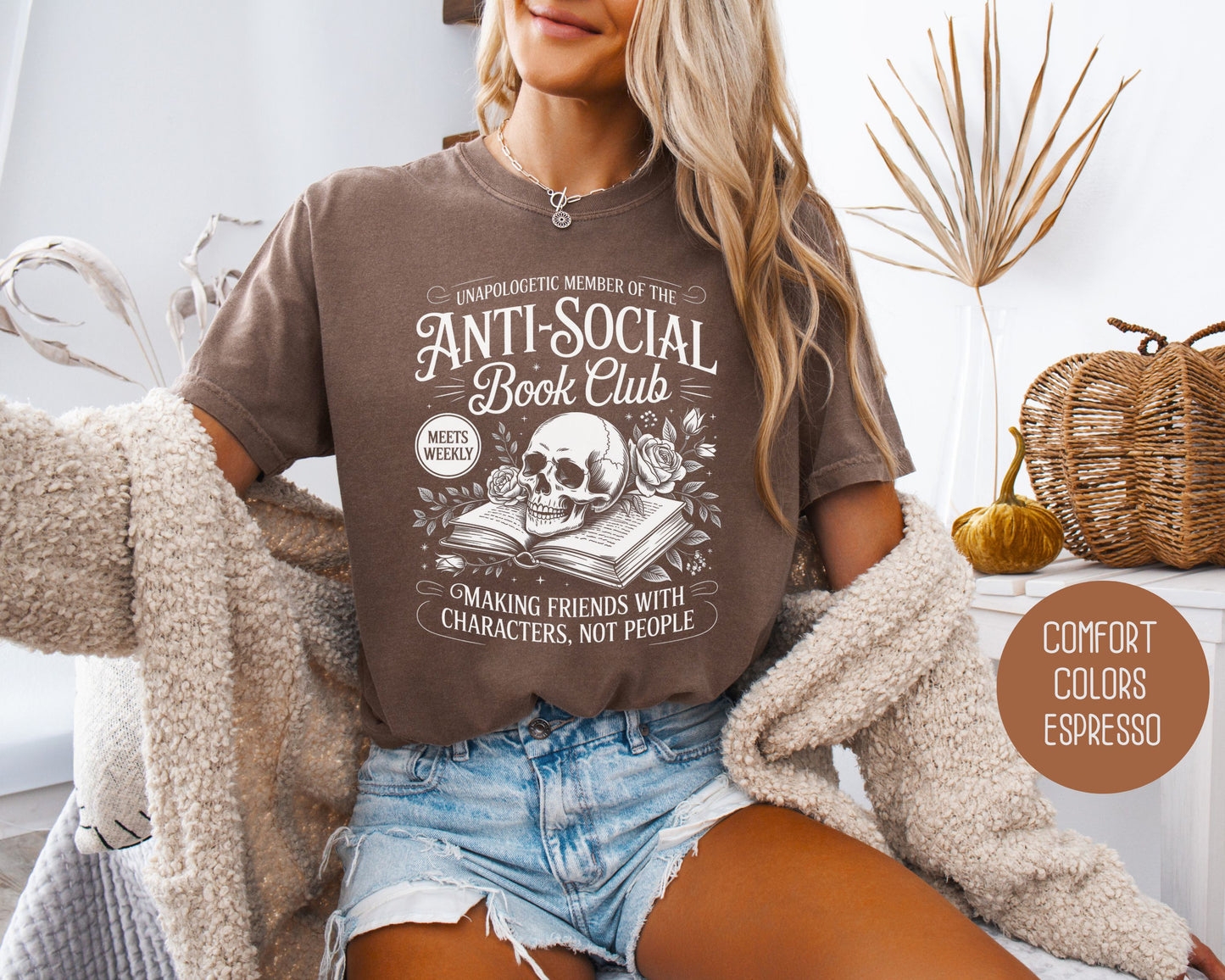 Unapologetic Member of Anti-Social Book Club Comfort Colors Shirt