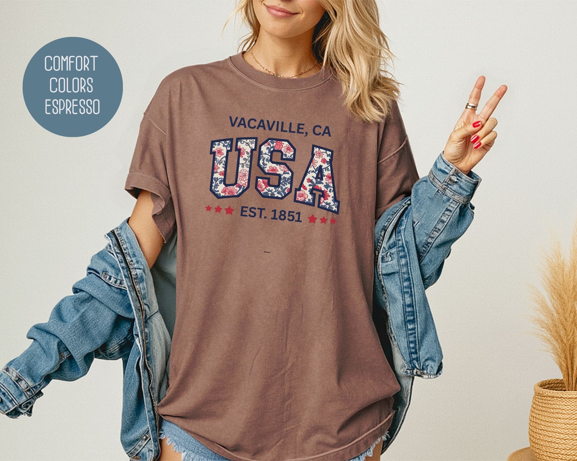 USA Vacaville CA Comfort Colors Shirt T-Shirt  CreativeSpecialTs
