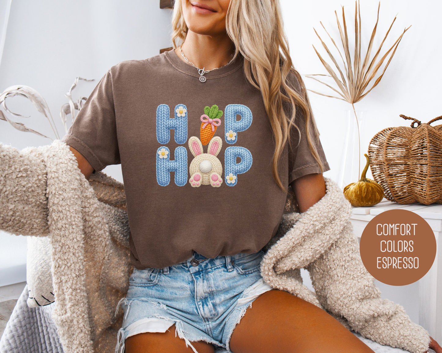 Hip Hop Faux Yarn Easter Comfort Colors Shirt