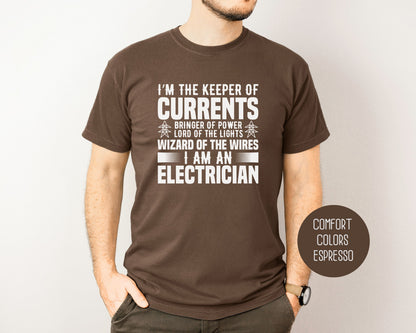 Wizard of the Wires I Am An Electrician Comfort Colors Shirt T-Shirt  CreativeSpecialTs