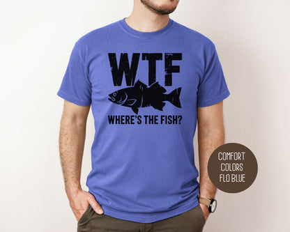 WTF Where's The Fish Comfort Colors Shirt T-Shirt  CreativeSpecialTs
