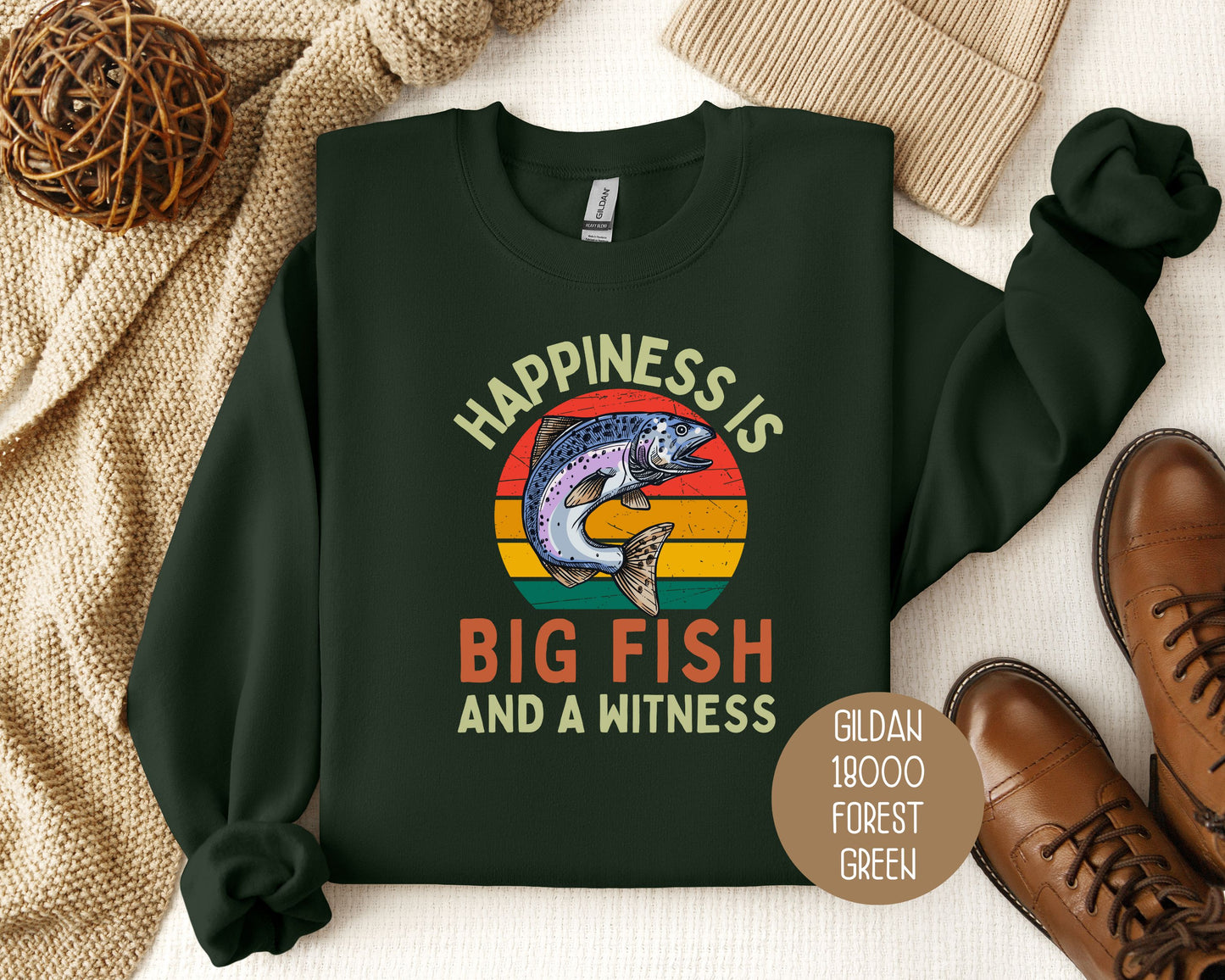 Happiness is Big Fish and a Witness Sweatshirt