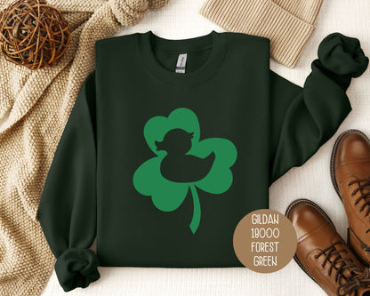 Lucky Duck St. Patrick's Day Shamrock Sweatshirt