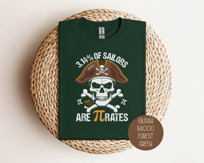 3.14% of Sailors are Pirates Pi Day Shirt