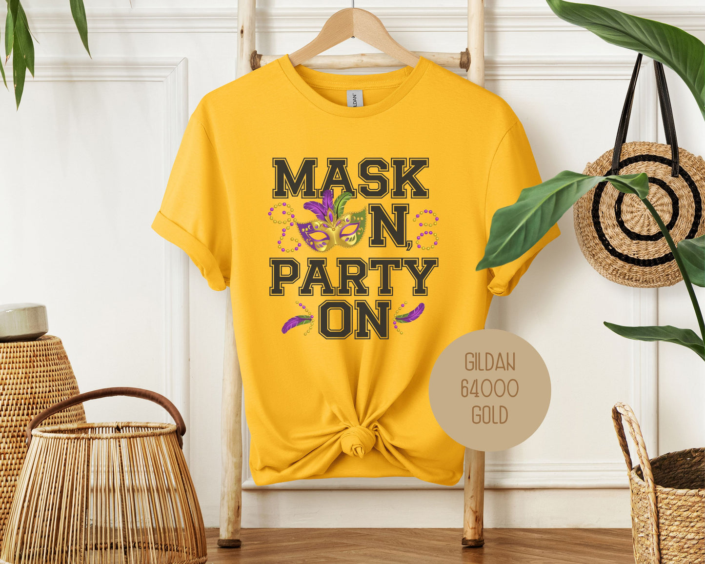 Mask On Party On Mardi Gras Shirt