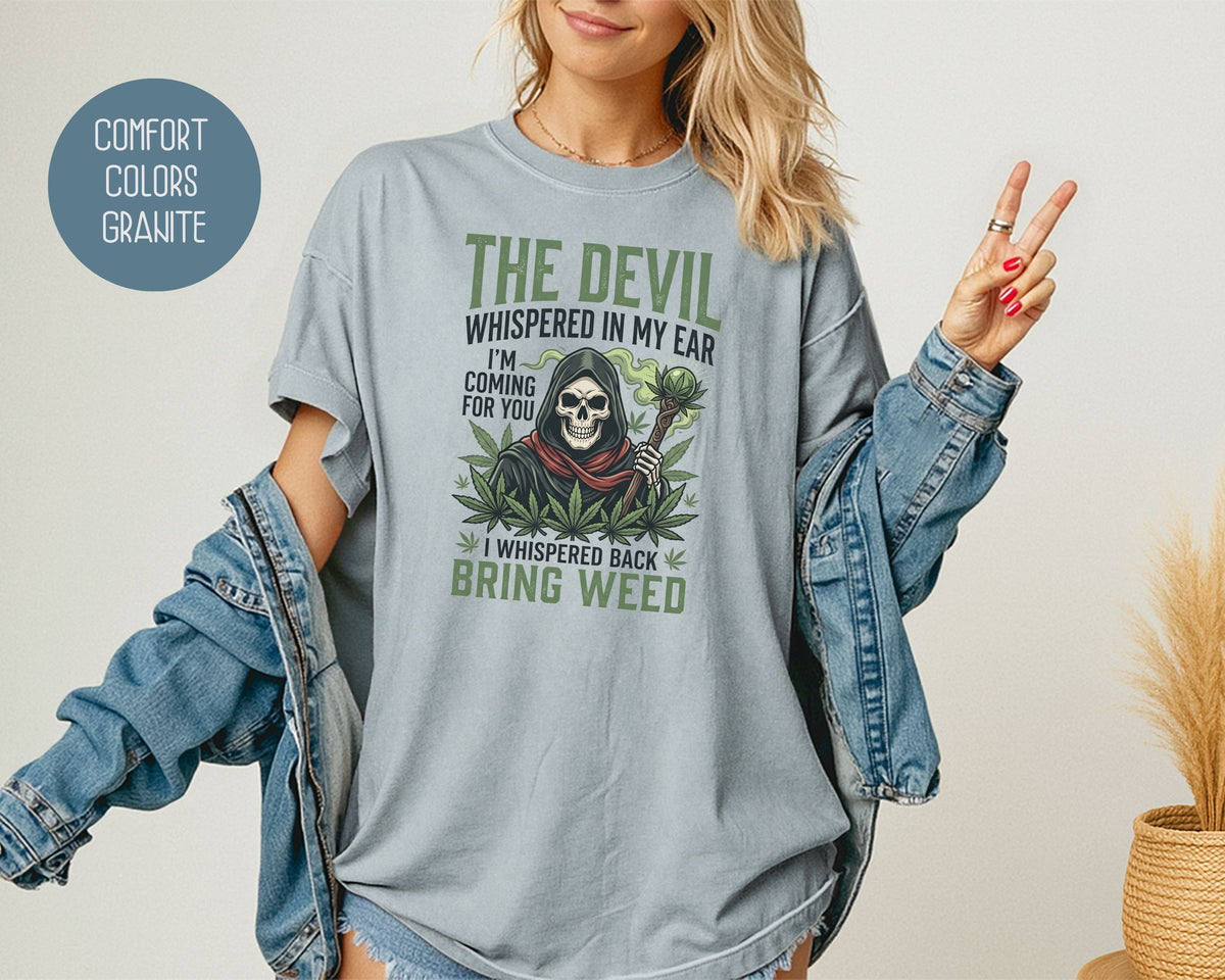 Devil Reaper Weed Comfort Colors Shirt T-Shirt  CreativeSpecialTs