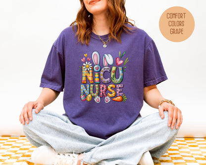 NICU Easter Nurse Comfort Colors Shirt T-Shirt  CreativeSpecialTs