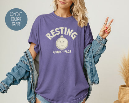 Resting Grinch Face Comfort Colors Shirt T-Shirt  CreativeSpecialTs