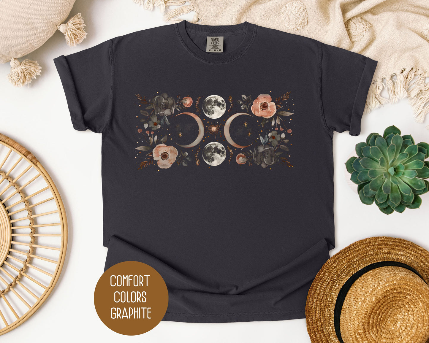 Celestial Lunar Phase Comfort Colors Shirt