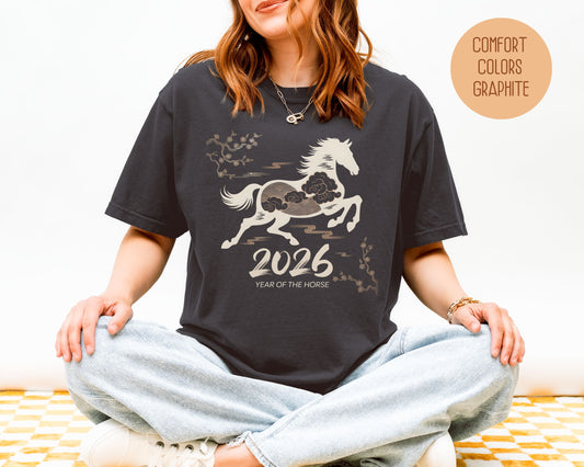 Chinese New Year 2026 Year of the Horse Comfort Colors Shirt T-Shirt  CreativeSpecialTs