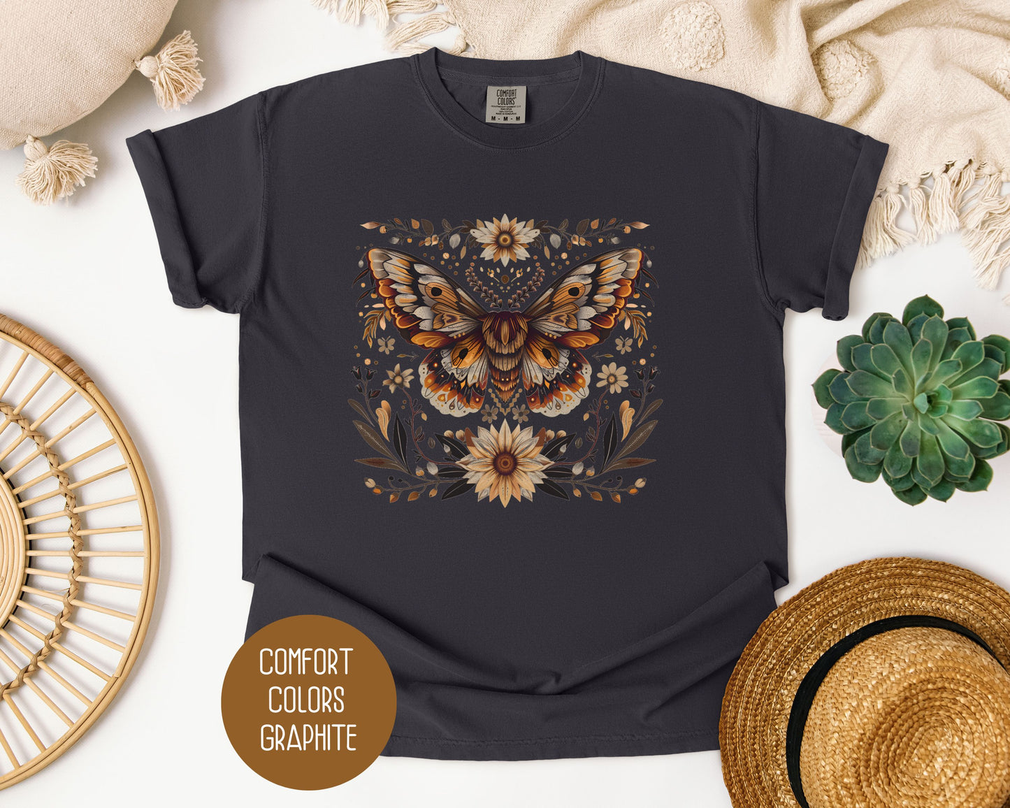 Mystic Bohemian Sunflower Moth Shirt