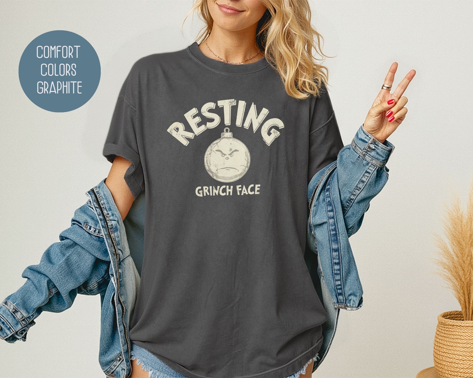Resting Grinch Face Comfort Colors Shirt T-Shirt  CreativeSpecialTs