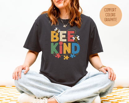 Bee Kind Autism Awareness Comfort Colors Shirt