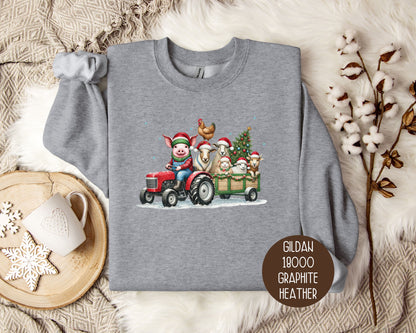 Country Farm Tractor Christmas Sweatshirt