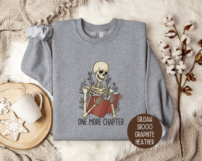 One More Chapter Skeleton Reading Sweatshirt