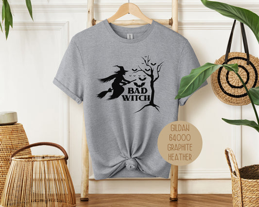 Bad Witch Halloween Bat Shirt