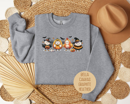 Chickens in Halloween Costumes Sweatshirt