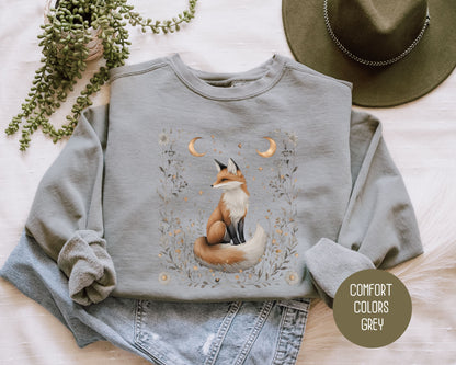 Celestial Cottagecore Fox Sweatshirt