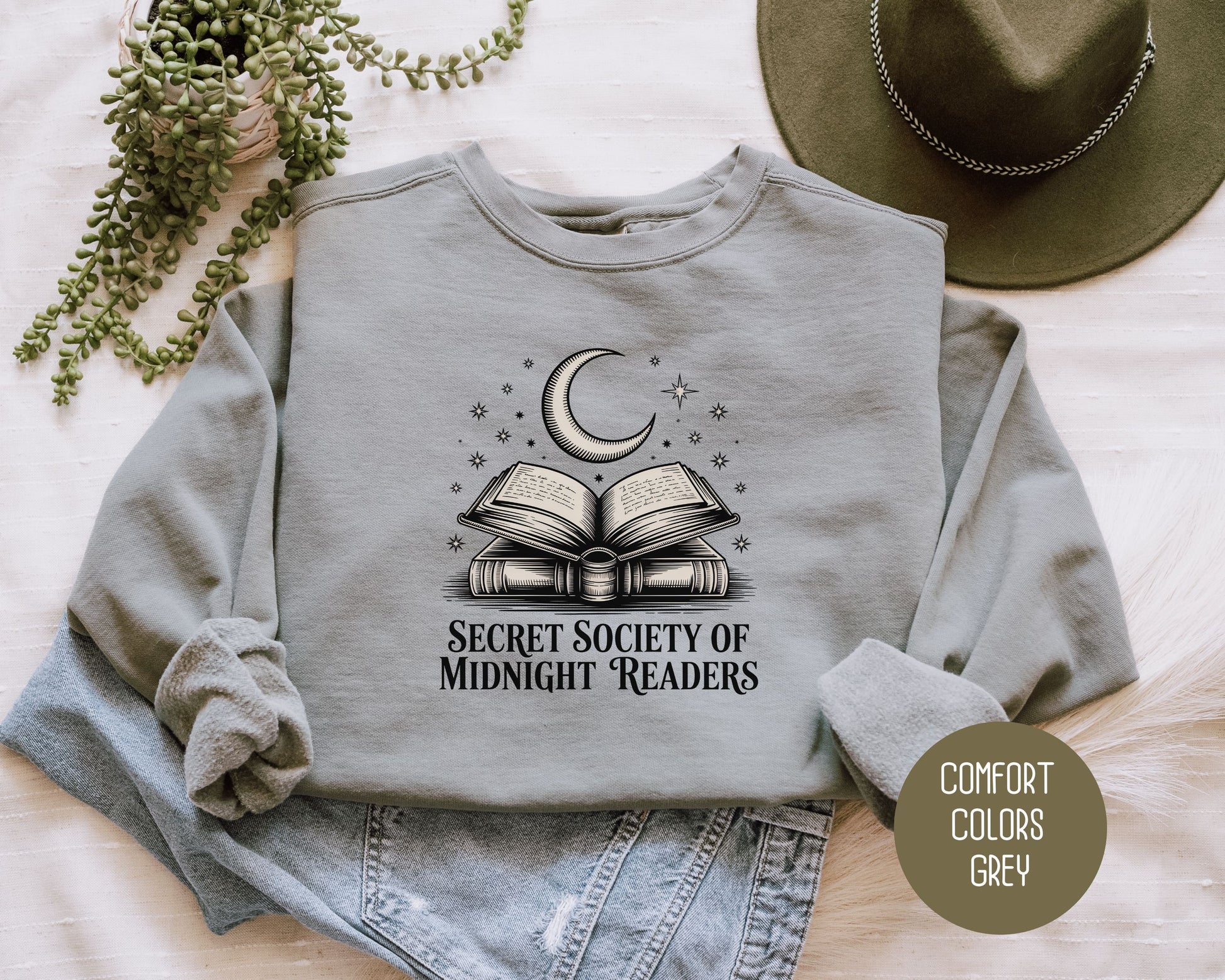 Secret Society of Midnight Readers Comfort Colors Sweatshirt Sweatshirt  CreativeSpecialTs
