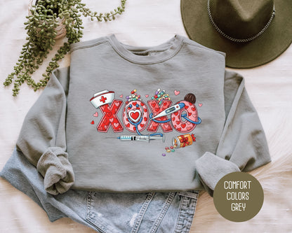 XOXO Nurse Comfort Colors Sweatshirt