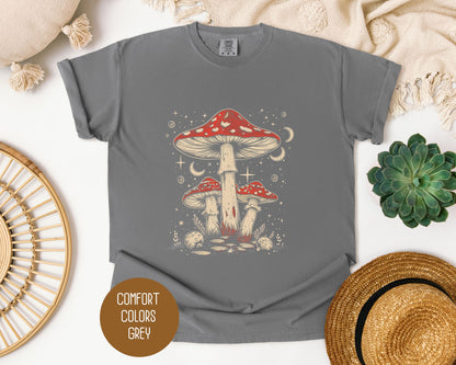 Retro Red Mushrooms Comfort Colors Shirt