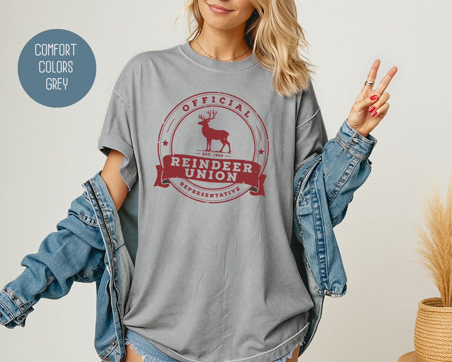 Official Reindeer Union Representative Comfort Colors Shirt T-Shirt  CreativeSpecialTs