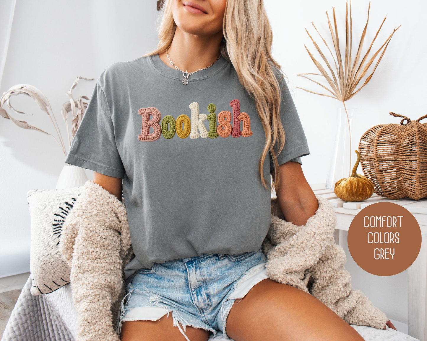 Bookish Faux Yarn Comfort Colors Shirt