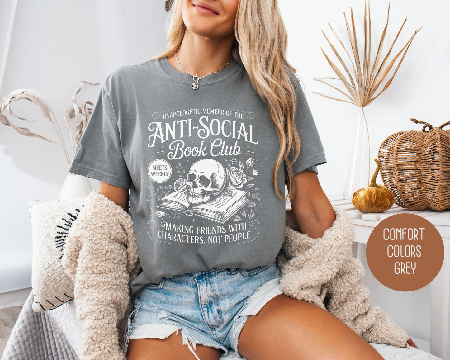 Unapologetic Member of Anti-Social Book Club Comfort Colors Shirt