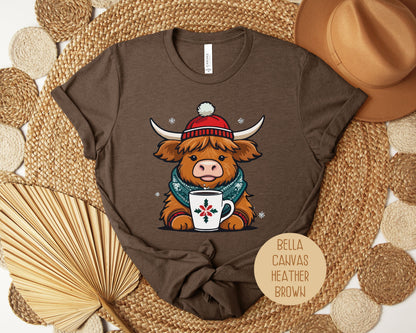 Christmas Baby Highland Cow Shirt