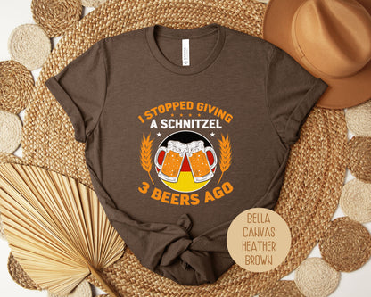 I Stopped Giving a Schnitzel 3 Beers Ago Funny Oktoberfest Shirt