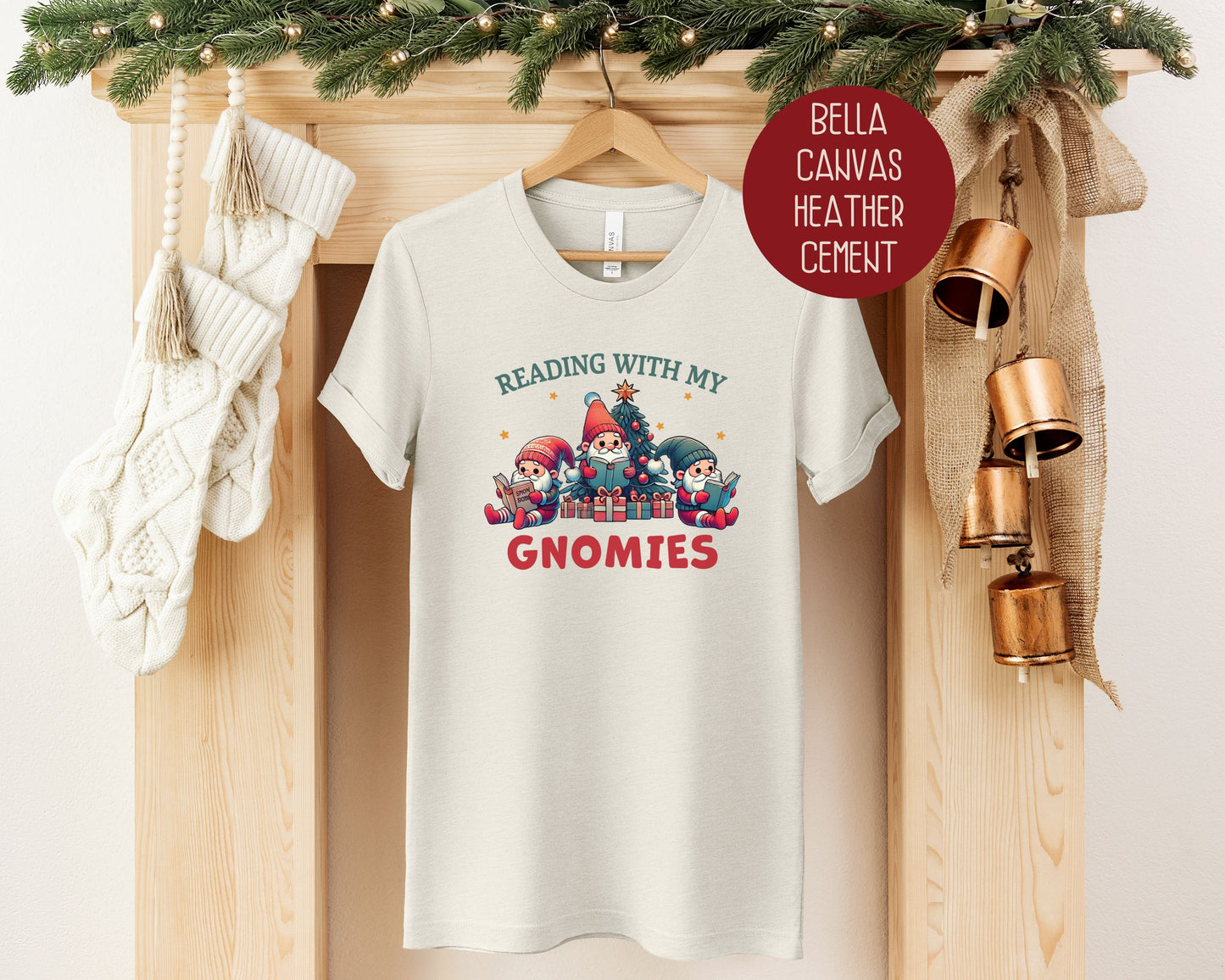 Reading with My Gnomies Christmas Shirt