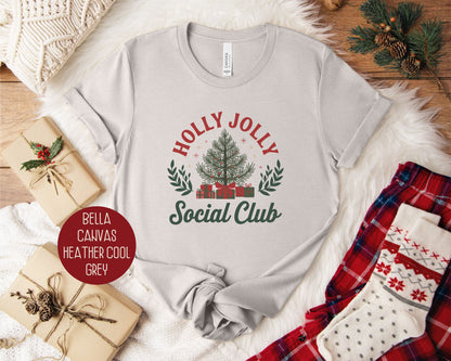 Holly Jolly Social Club Christmas Tree Shirt