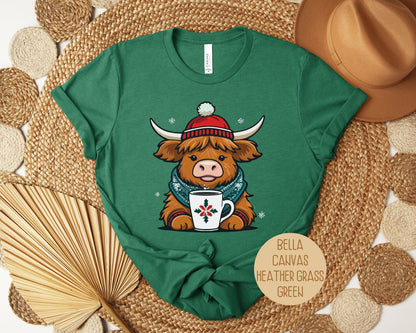 Christmas Baby Highland Cow Shirt