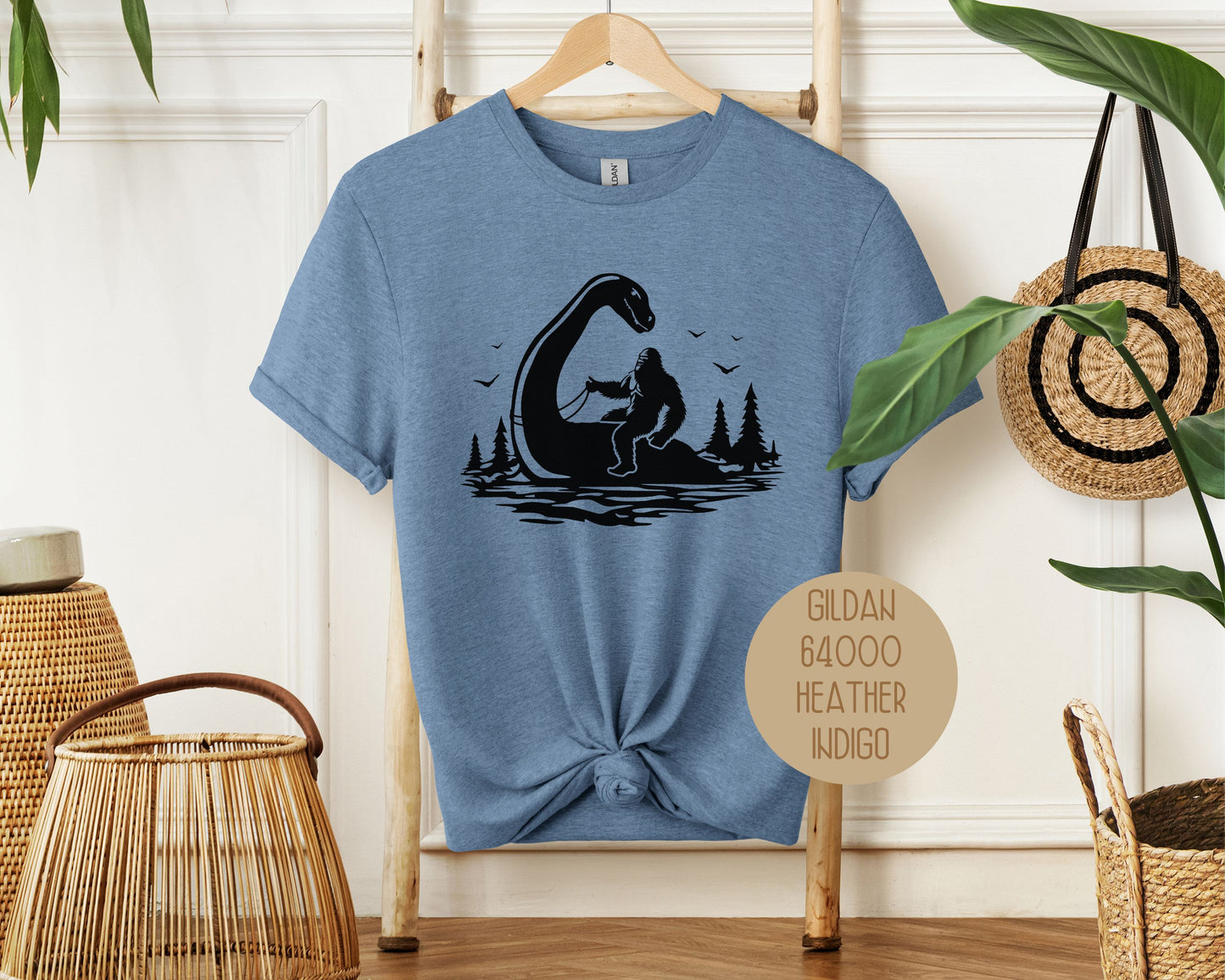 Bigfoot Riding Nessie Shirt