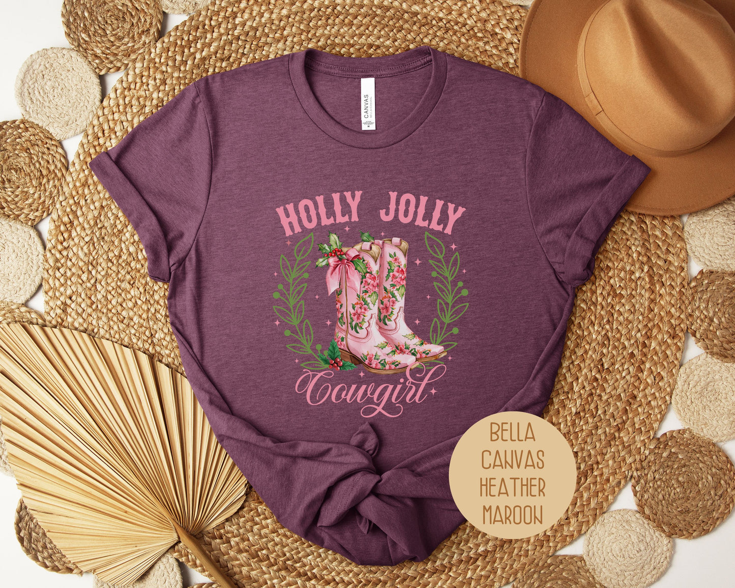 Holly Jolly Cowgirl Western Christmas Shirt