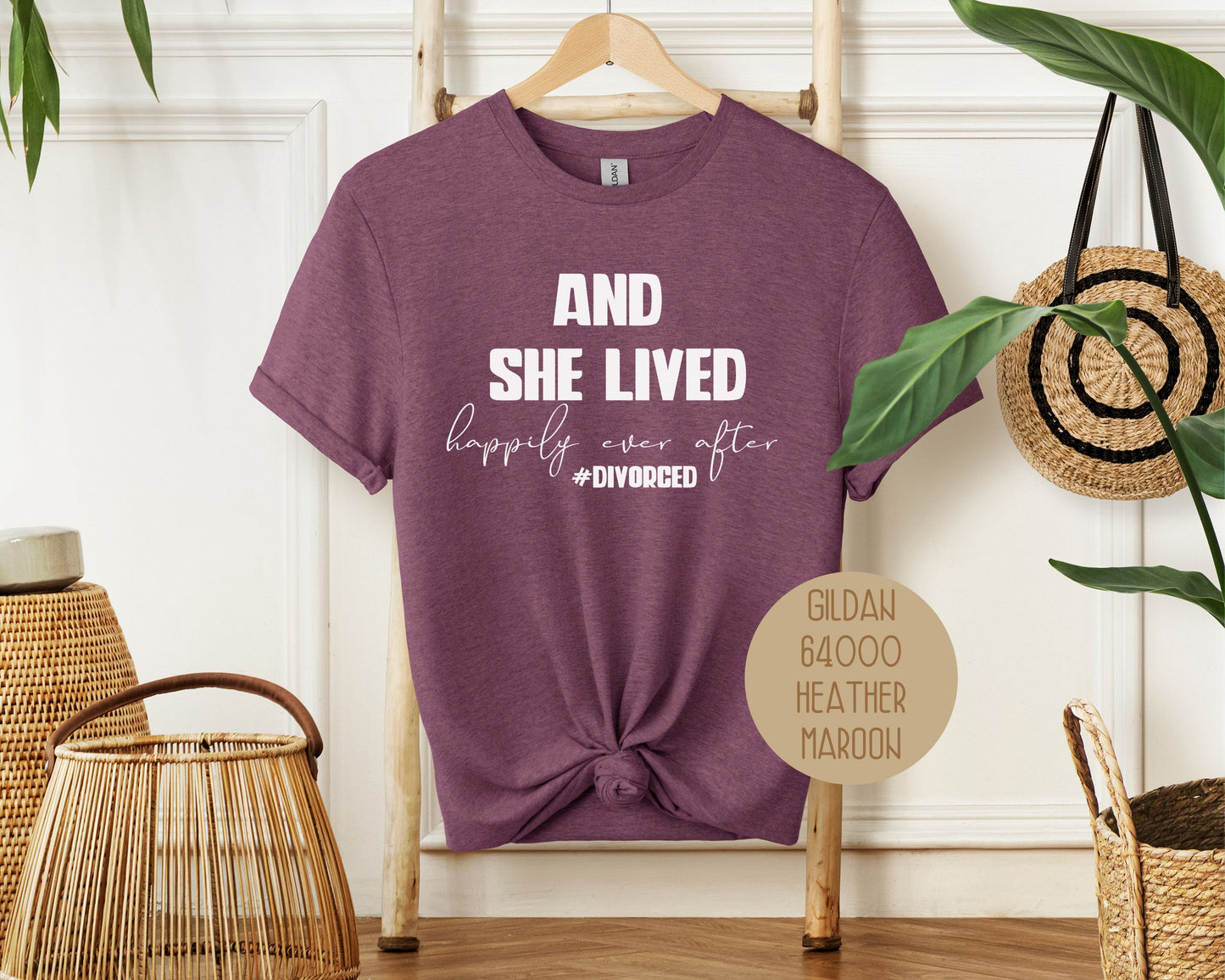 And She Lived Happily Ever After Divorce Party Shirt