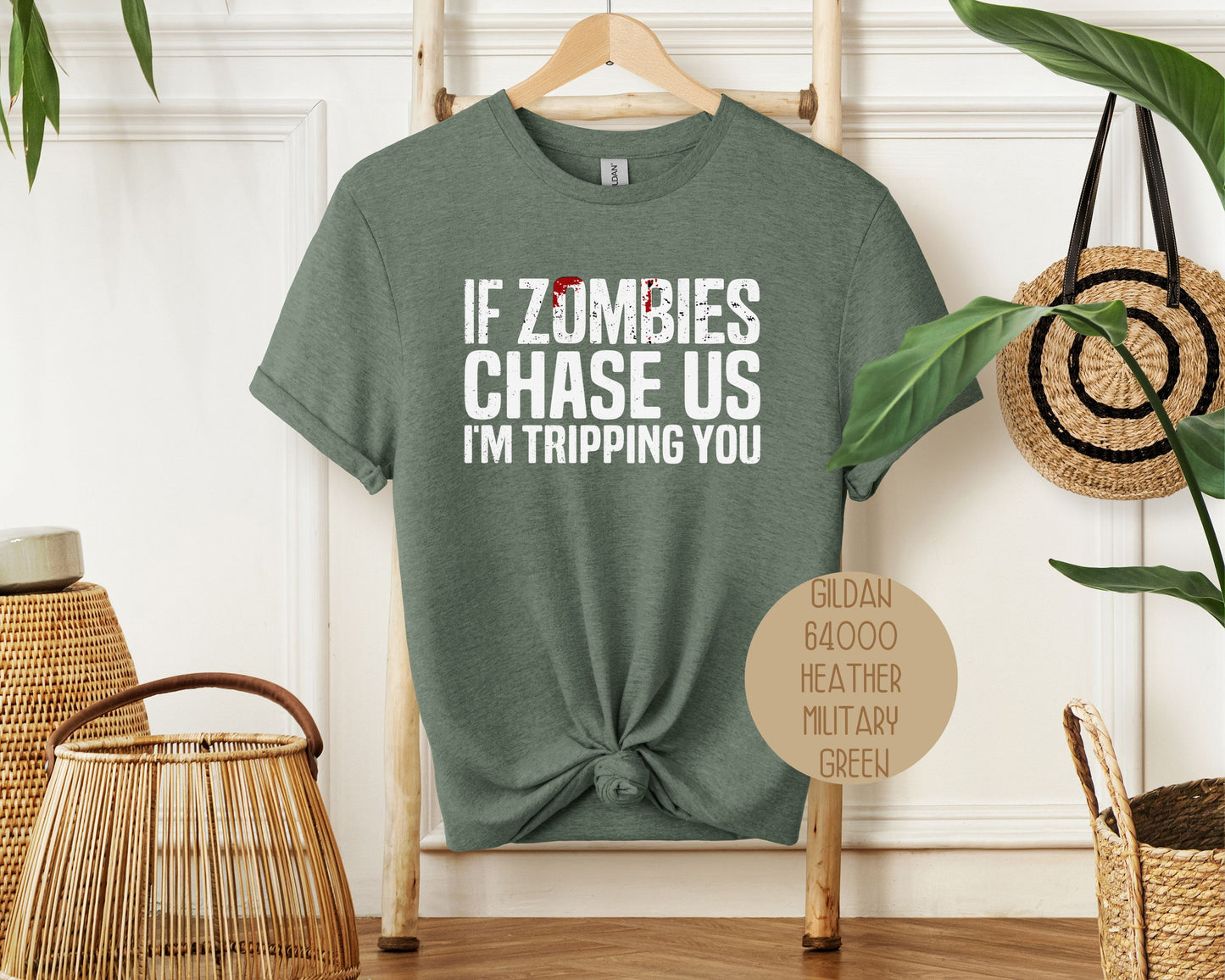 If Zombies Chase Us I'm Tripping You Halloween Shirt