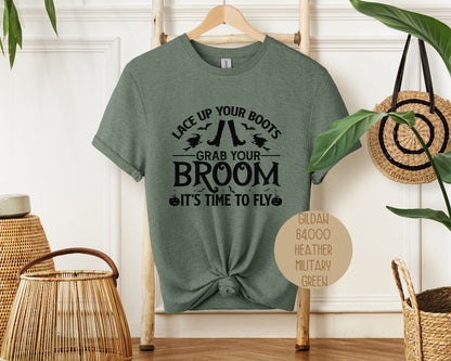 It's Time To  Fly Witches Broom Only Shirt