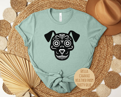 Dog Sugar Skull Day of the Dead Dia De Los Muertos Shirt